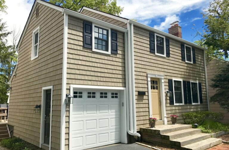 Pelican Bay Vinyl Shake Siding, Alside Mezzo Windows, General Door Garage Door in Cedar Grove, Essex County NJ