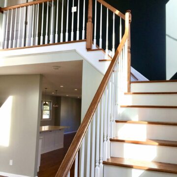 Addition with Open Two Story Foyer and Custom Staircase and Millwork in Bergen County NJ