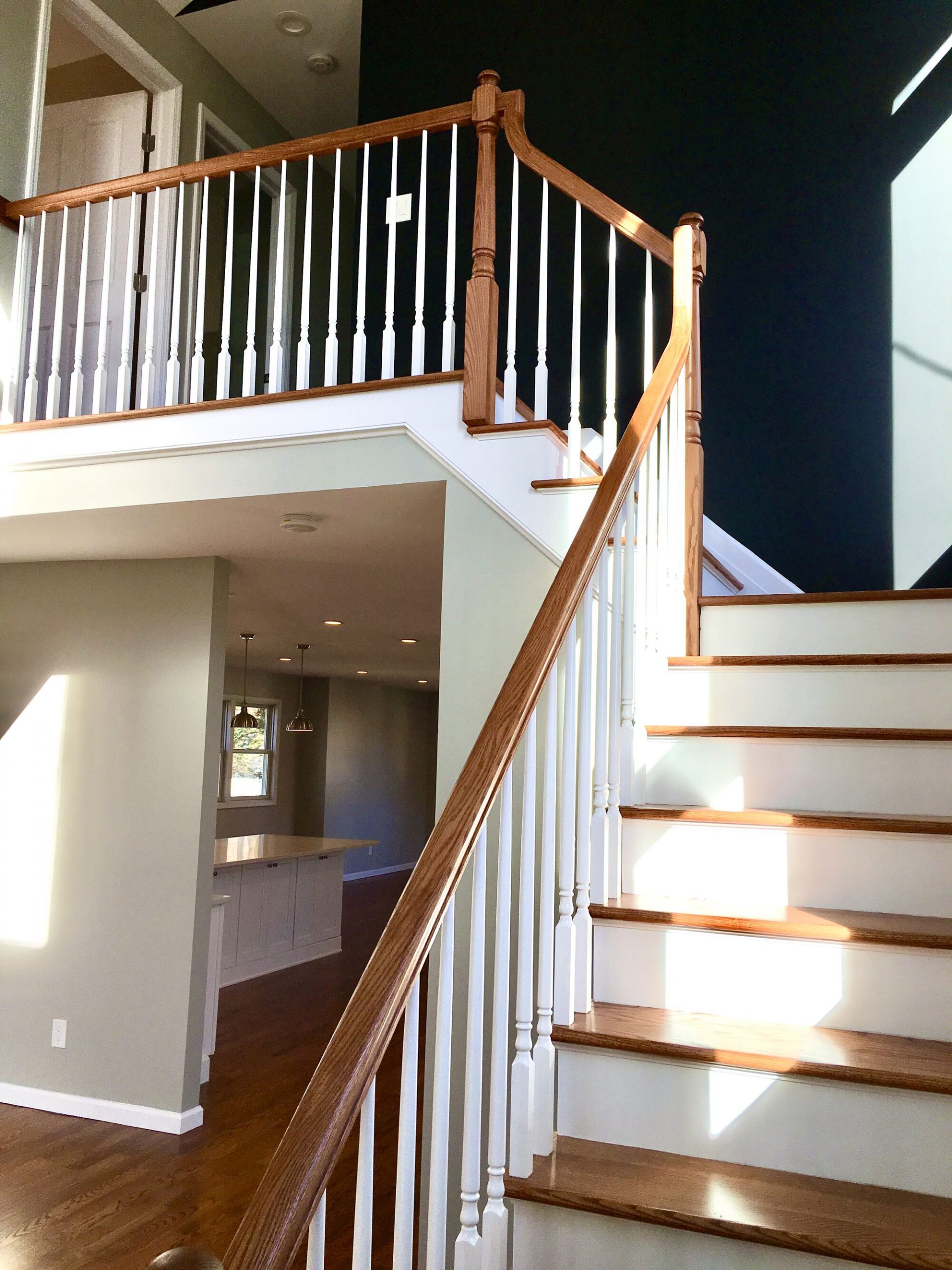 Addition with Open Two Story Foyer and Custom Staircase and Millwork in Bergen County NJ