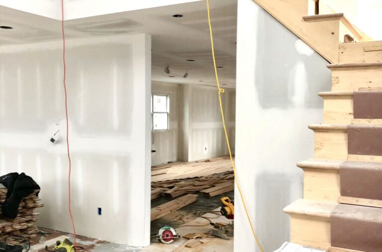 Addition with Open Two Story Foyer and Custom Staircase and Millwork in Bergen County NJ