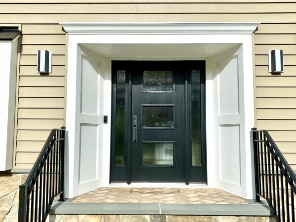Azek Trim and Recessed Panels, Alside Windows, Therma-Tru Entry Door in Randolph, Morris County NJ