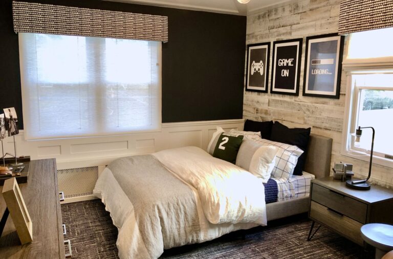 Bedroom Remodeling with Paneling and Trim, New Flooring in Union NJ