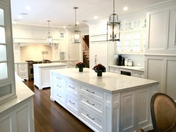 Kitchen with 2 Islands, 8_ Rift Only White Oak Floors, Full Backsplash, Sub-Zero Wolf Appliances, Andersen Windows and Doors in Sussex County NJ