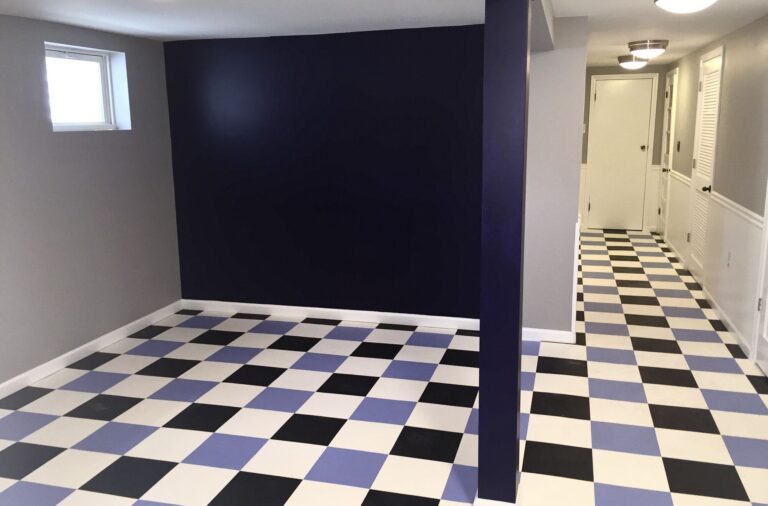 Basement Finishing with Vinyl Floating Floor, TV Family Room, Laundry and Storage in Jersey City, Hudson County NJ