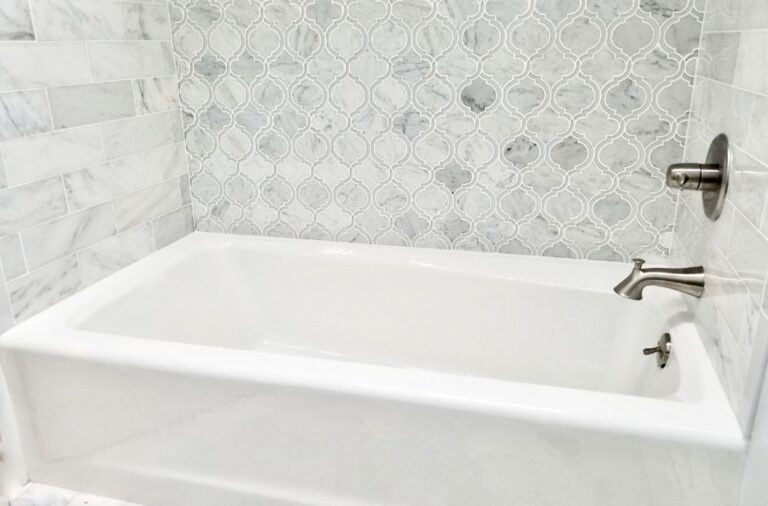 Oradell, Bergen County Custom Tiled Tub Wet Walls