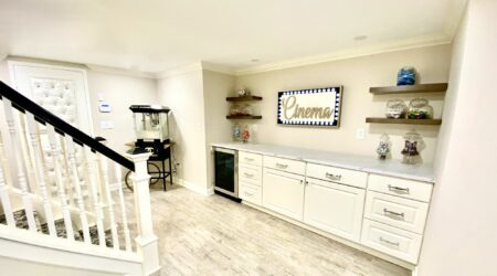 Basement Renovation with Built-In Cabinetry in Bergen County NJ