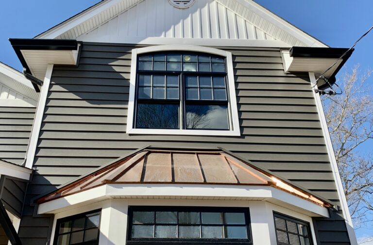Pella Bay Window with Copper Roof in Bergen County NJ