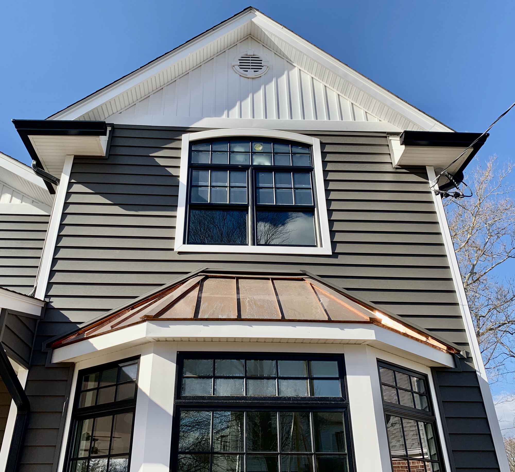 Pella Bay Window with Copper Roof in Bergen County NJ