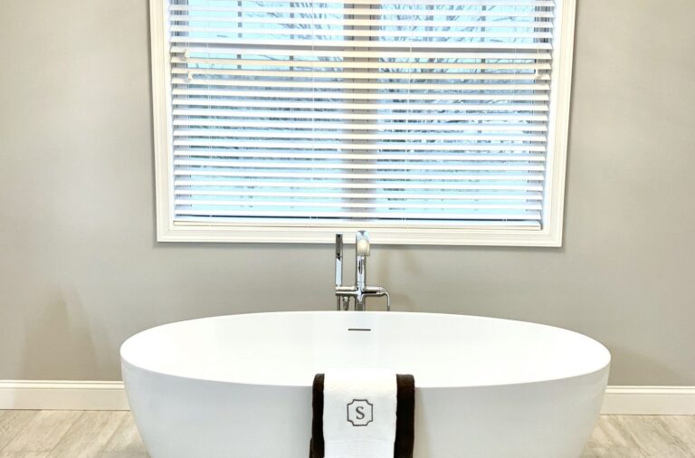 Sparta, Sussex County NJ Master Bath with Fleurco Tub and Kohler Kallista Floor Mounted Tub Filler