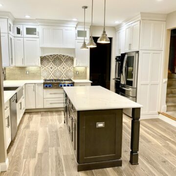 Kitchen Renovation with Brighton Cabinetry, Quartz Tops, Viking Appliances in Somerset County, NJ