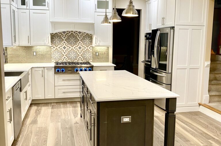 Kitchen Renovation with Brighton Cabinetry, Quartz Tops, Viking Appliances in Somerset County, NJ