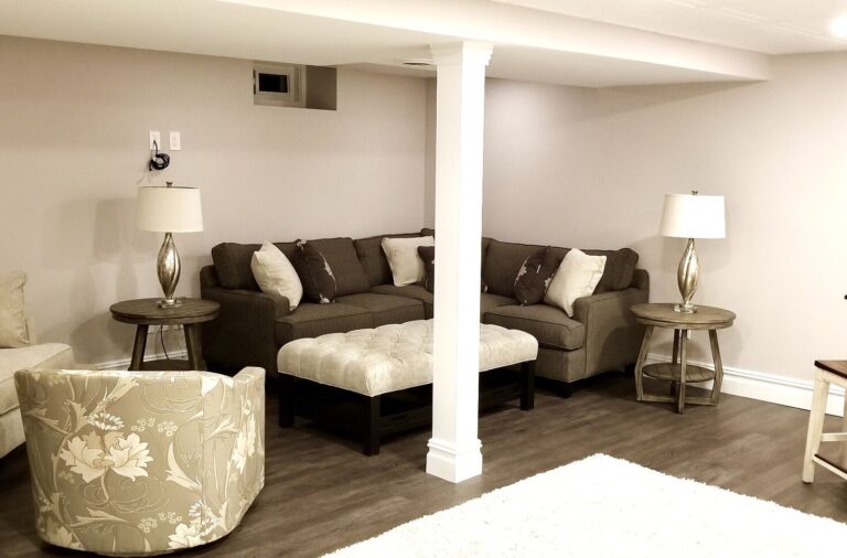 Finished Basement with Vinyl Plank Flooring East Brunswick, Middlesex County NJ