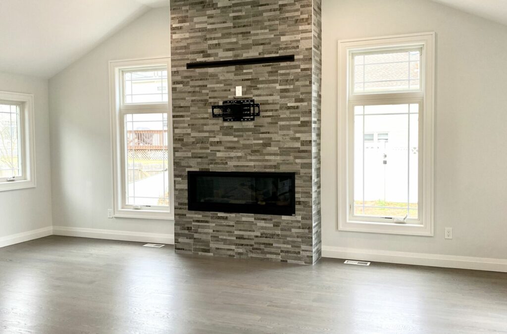 Family Room Addition with Vaulted Ceilings, Hardwood Flooring, Andersen Windows in Cranford, Union County NJ