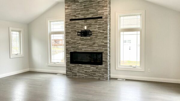 Family Room Addition with Vaulted Ceilings, Hardwood Flooring, Andersen Windows in Cranford, Union County NJ