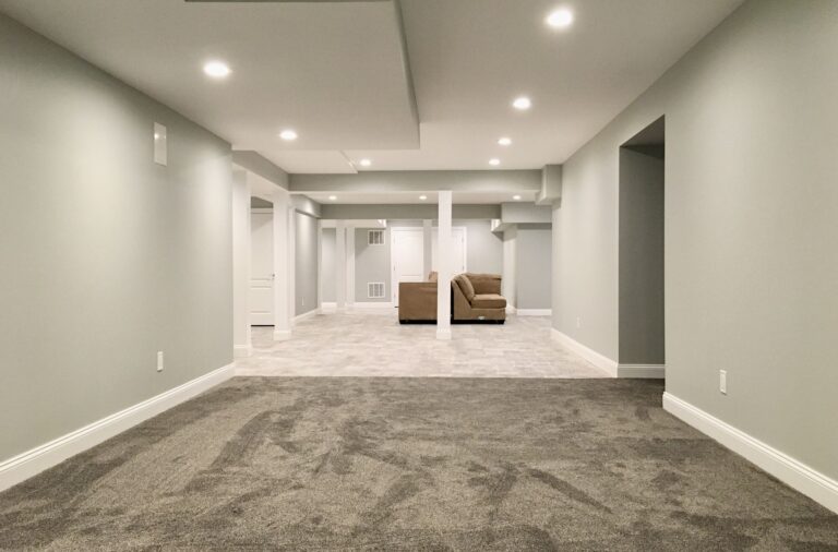 Upper Saddle River, Bergen County Basement with Vinyl and Carpet, Exercise and Family Rooms, Office Space _ More!