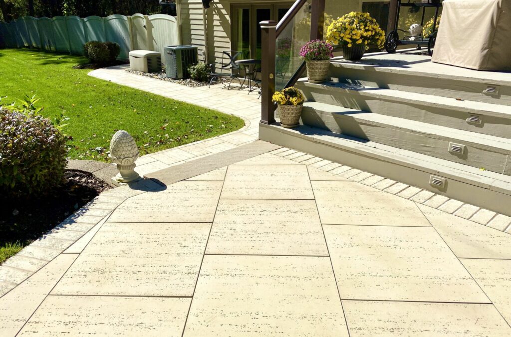 Techo-Bloc Travertina Paver Patio and Walkway in Sparta, Sussex County NJ