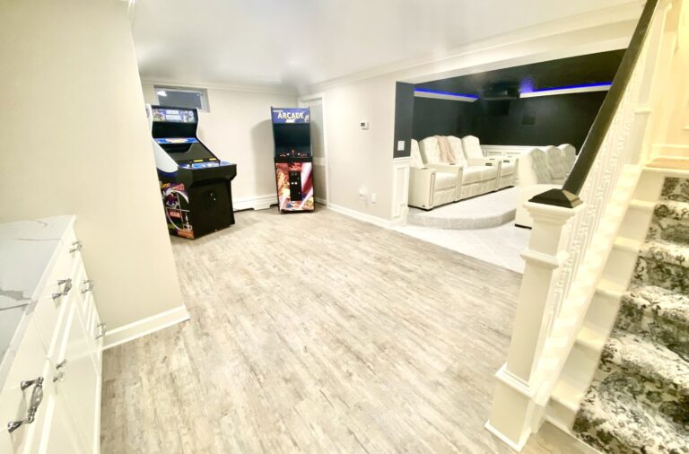 Basement Remodel with Theater in Upper Saddle River, Bergen County NJ