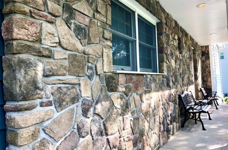 Fieldstone Veneer for Front Porch in Mahwah, Bergen County
