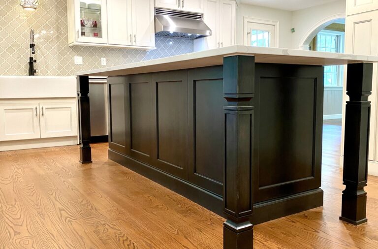 Kitchen Reno with Custom Island, Viking Appliances, Oak Flooring in Mahwah, Bergen County NJ