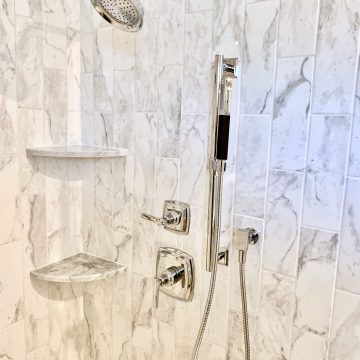 Master Shower with Kohler Faucets and Fixtures in Central NJ