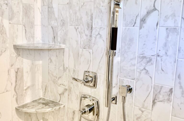 Master Shower with Kohler Faucets and Fixtures in Central NJ