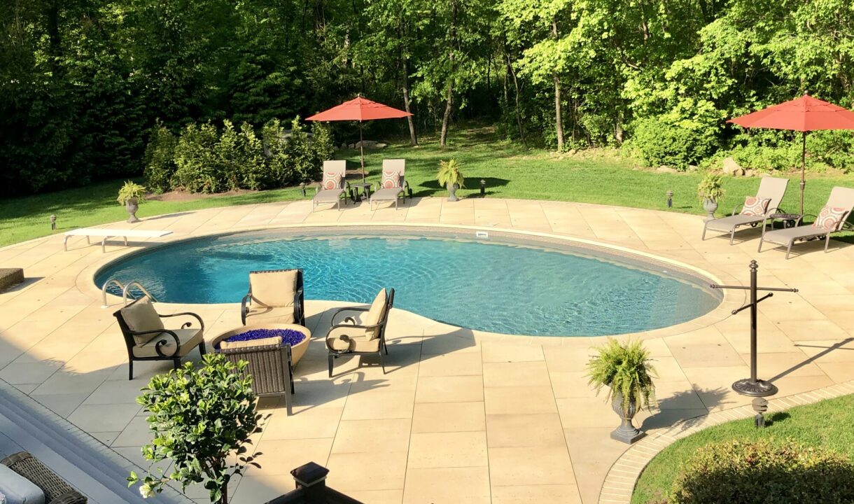 Techo- Bloc Pool Patio and Walkway with Rocka Steps in Sussex County NJ