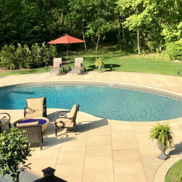 Techo- Bloc Pool Patio and Walkway with Rocka Steps in Sussex County NJ