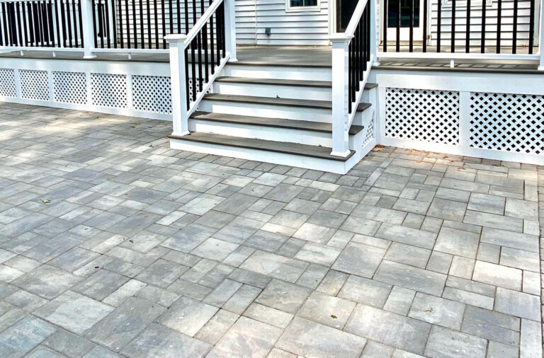 Cambridge Paver Patio, Timbertech Azek Composite Deck
