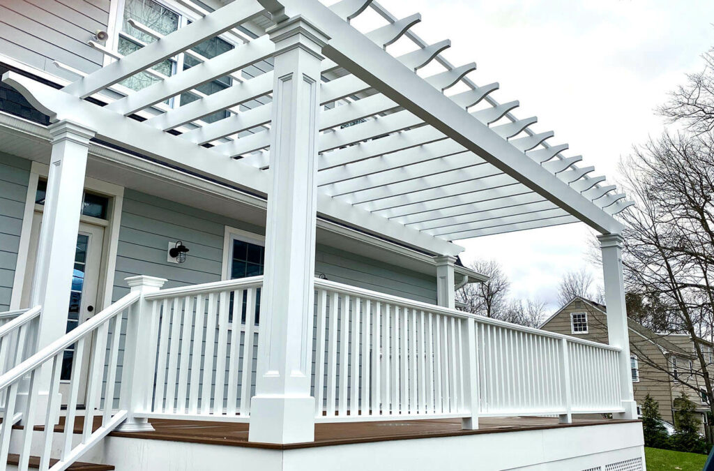 Exterior Remodeling including Composite Deck & Pergola and Cambridge Paver Patio