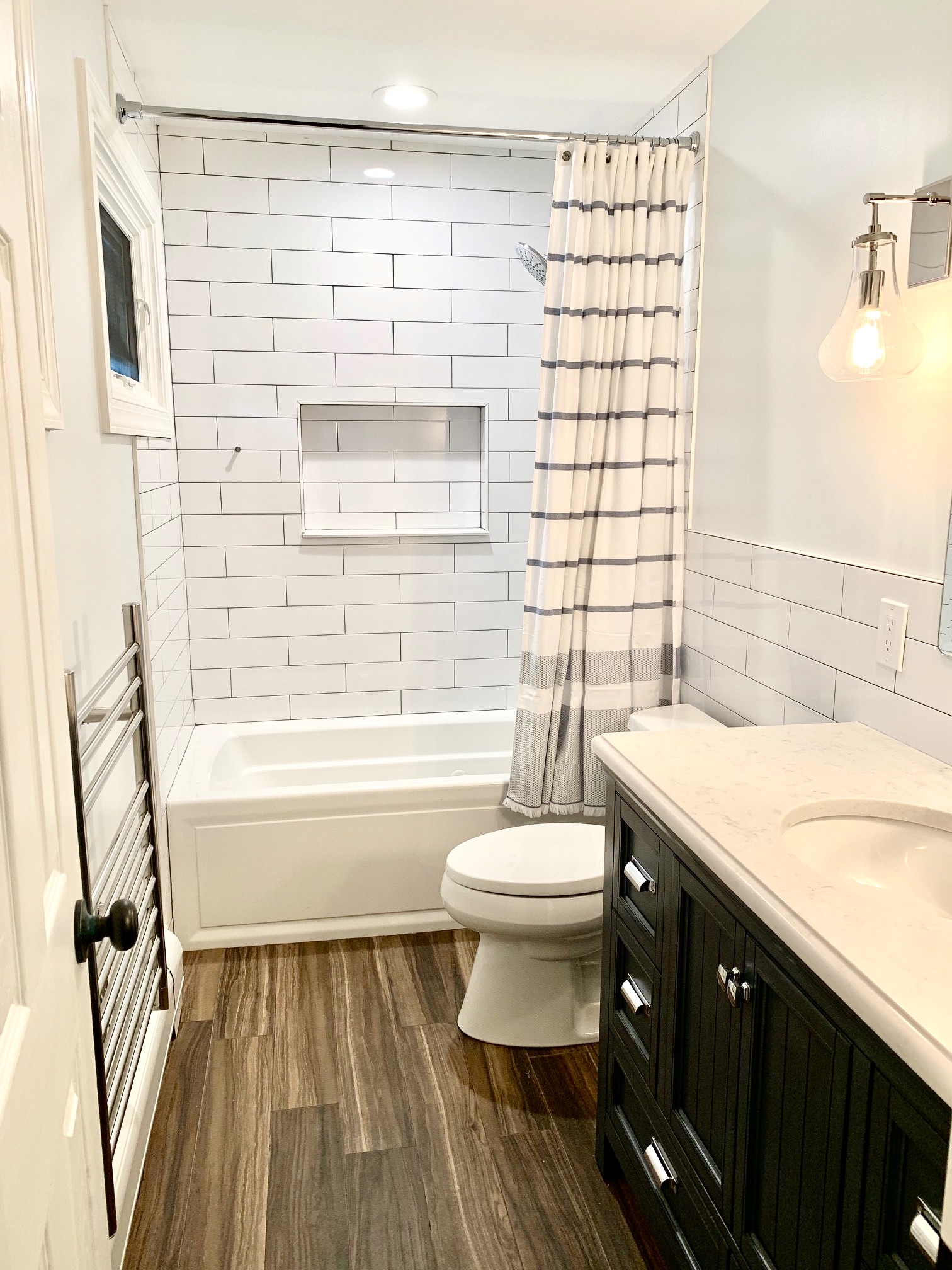 A standard bathroom remodel in a New Jersey home.