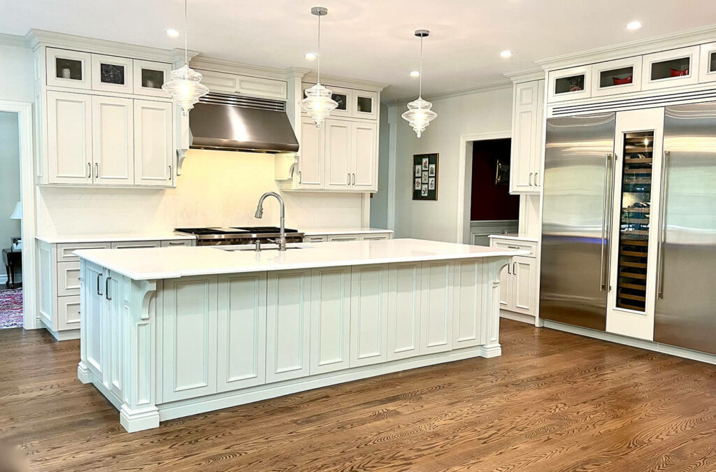 Kitchen Renovation with Wolf Sub Zero Appliances, Custom Wood Cabinetry, Quartz Tops