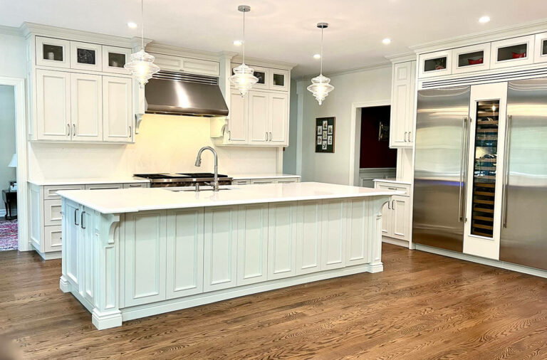 Kitchen Renovation with Wolf Sub Zero Appliances, Custom Wood Cabinetry, Quartz Tops
