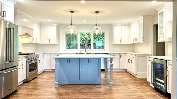 Kitchen with Fabuwood Cabinetry, Wood Flooring, Andersen Windows