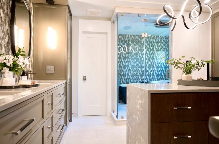 A high-end bathroom remodel in New Jersey