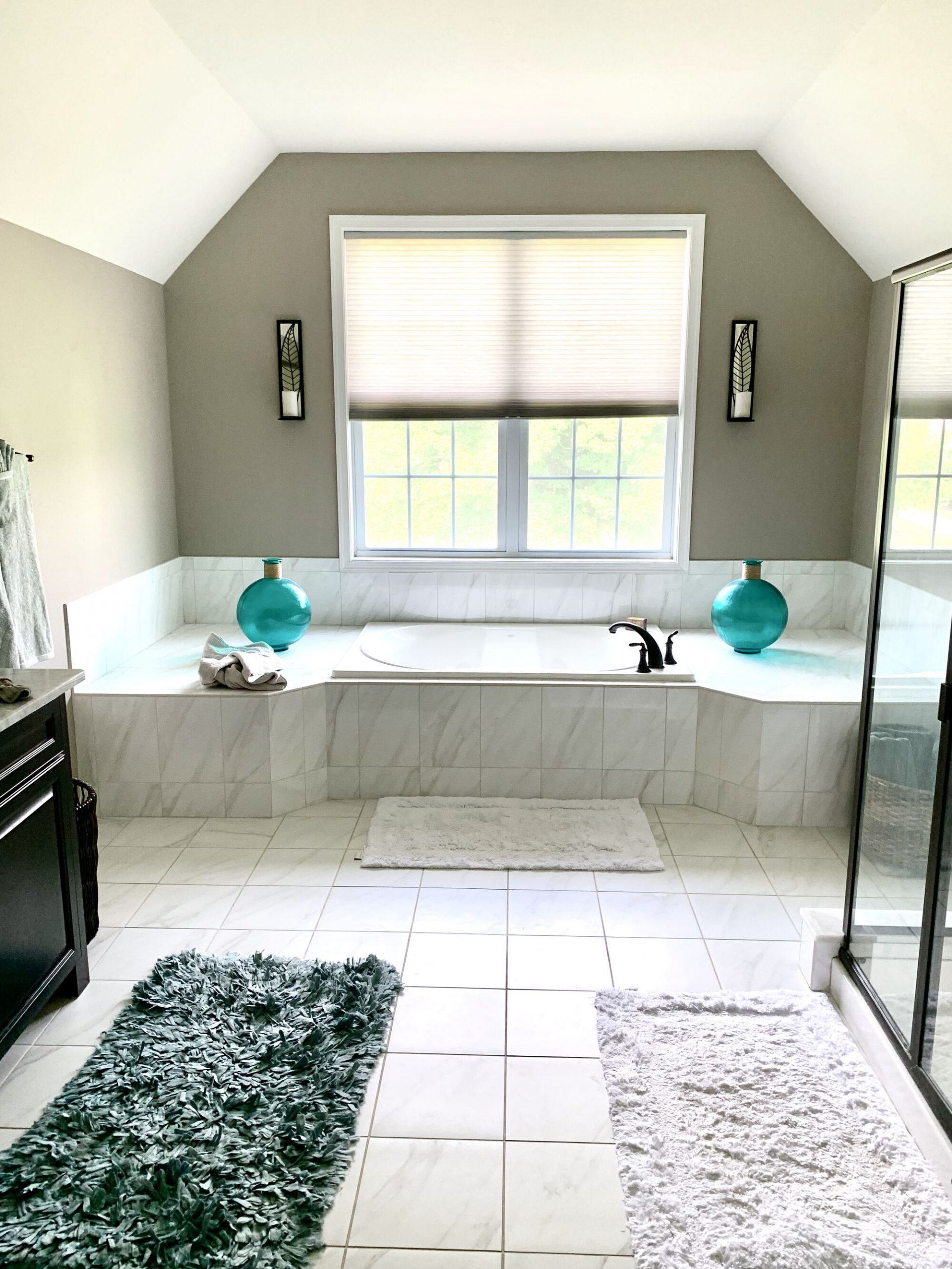 Master Bath Renovation with Porcelain Flooring and Kohler Fixtures, Freestanding Tub, Custom Shower In Sparta, Sussex County NJ