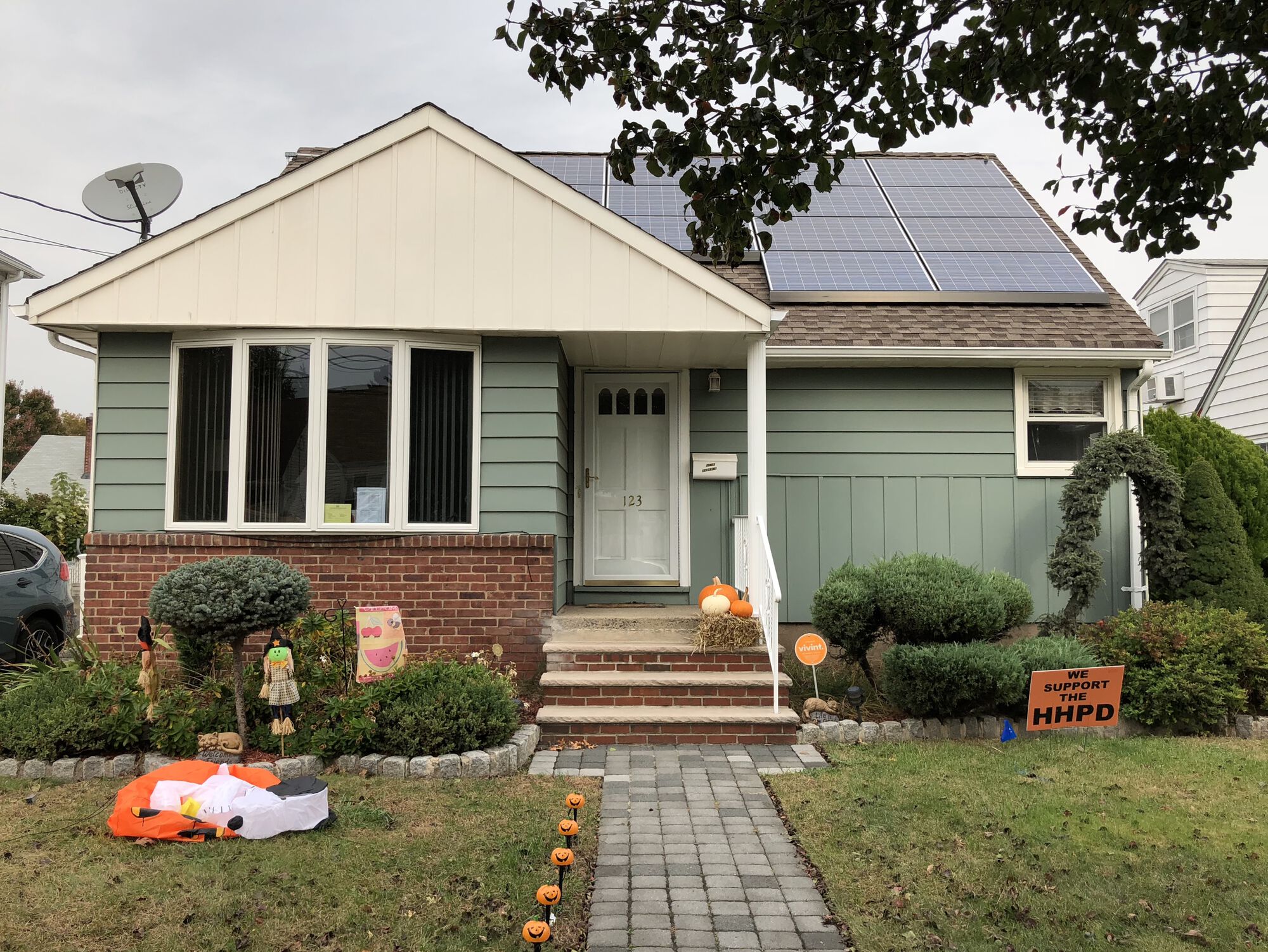 Add-a-Level Addition with Alside Siding, GAF Roofing, Andersen Windows, Boral Stone Front _ Steps, Timbertech Deck in Hasbrouck Heights, Bergen County NJ
