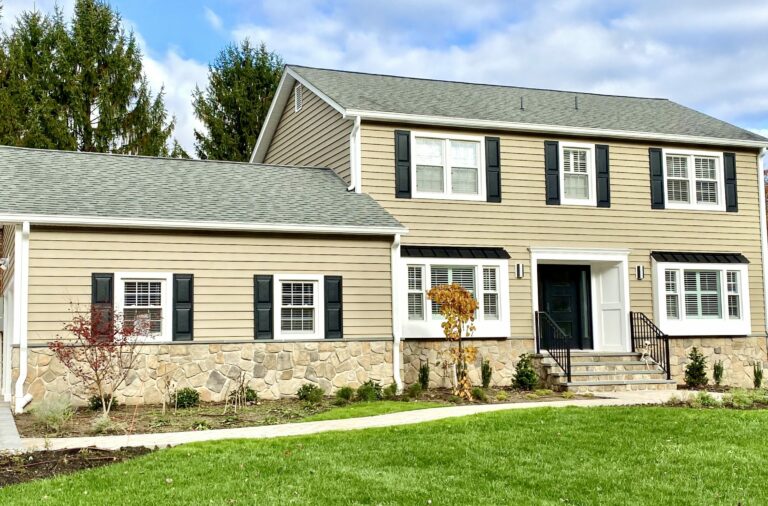 A New Jersey house with insulated solid backed siding.