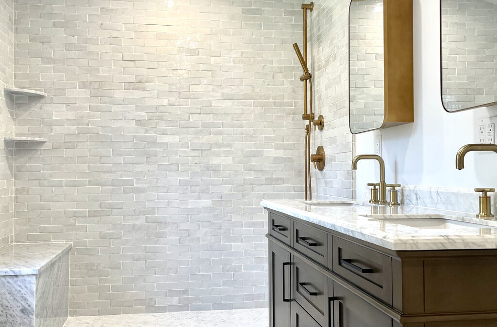 Newly renovated bathroom in New Jersey home.