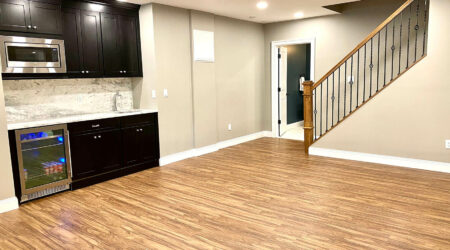 After photo of the remodeled basement