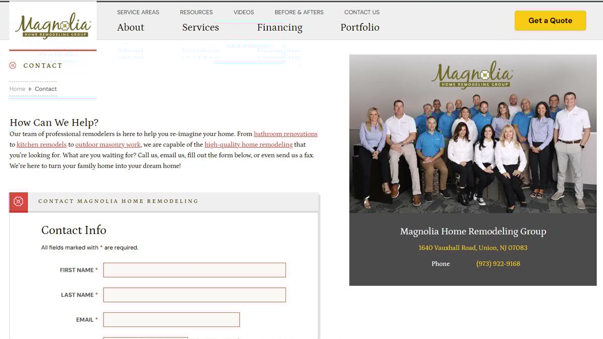 Call The Pros At Magnolia Home Remodeling