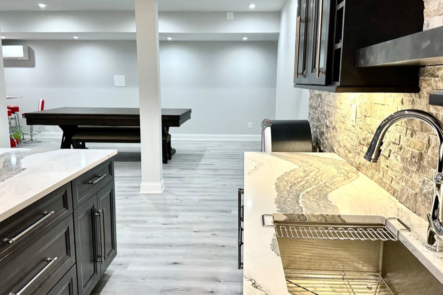 Counter and Ffoors in basement