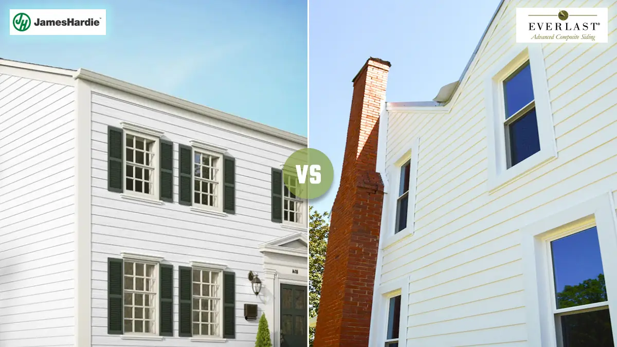 James Hardie fiber cement and Everlast composite siding material comparison
