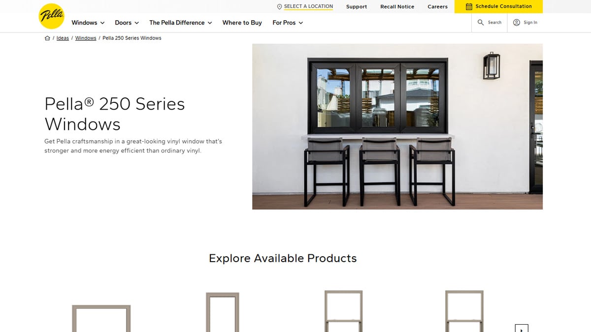 All About The Pella 250 Series