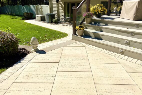 Techo-Bloc Travertina Paver Patio and Walkway in Sparta, Sussex County NJ