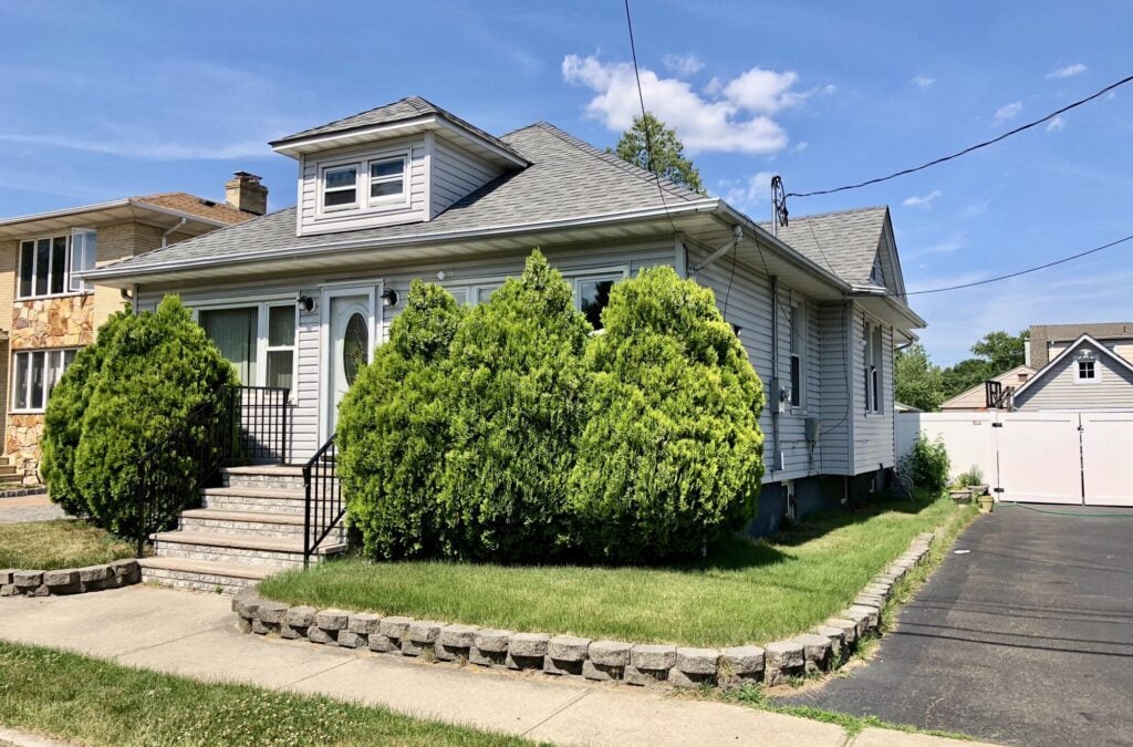 Add-a-Level Addition with GAF Roofing, Alside Conquest Siding, Andersen Windows with Front Steps and Portico in Fairlawn, Bergen County NJ