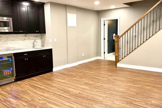 After photo of the remodeled basement