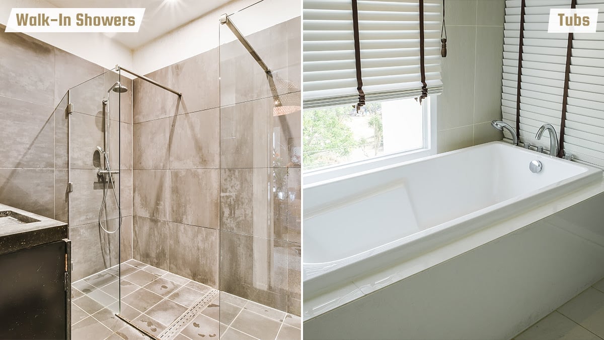 Head To Head Walk In Showers Vs Tubs